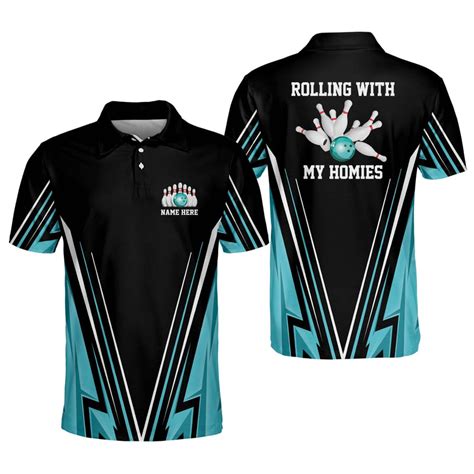 Lasfour Personalized Usa Bowling Shirts For Men Mens Bowling Polo Sh