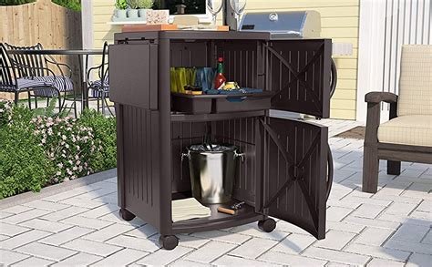 Suncast Outdoor Grilling Prep Station Portable Outdoor