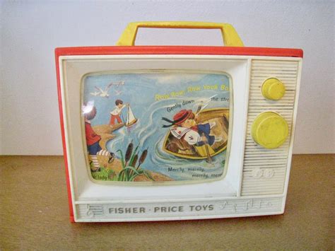 Fisher Price Two Tune Television Music Box 1966 Vintage Toy Etsy