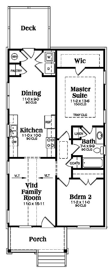 Cottage Style House Plan 2 Beds 1 Baths 966 Sqft Plan 419 226