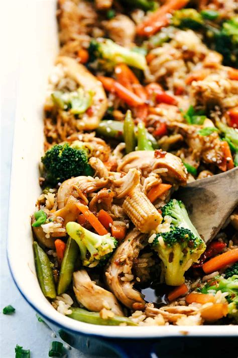 This delicious chicken and broccoli casserole recipe is a twist on chicken divan that came from an old boss. Easy Teriyaki Chicken Casserole - Healthy Chicken Recipes