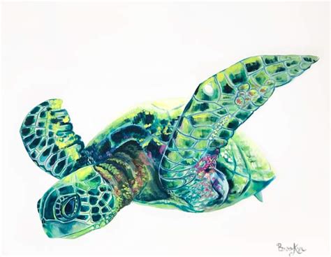 Sea Turtle Art Print Brooklyn Lamb