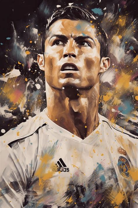 Voetbal Poster Cristiano Ronaldo Poster Real Madrid Abstract
