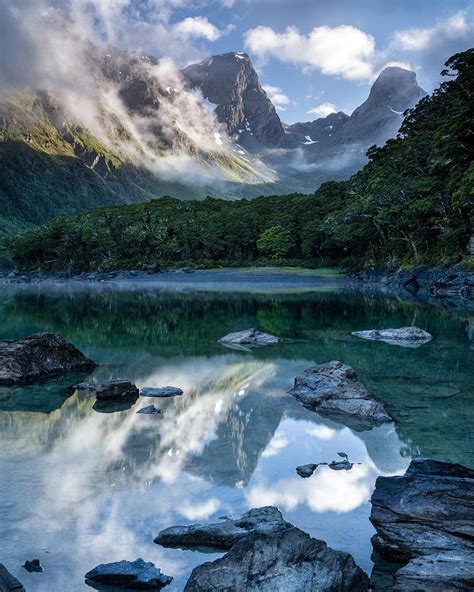 Lake Mackenzie Along The Routeburn Track South Island New Zealand