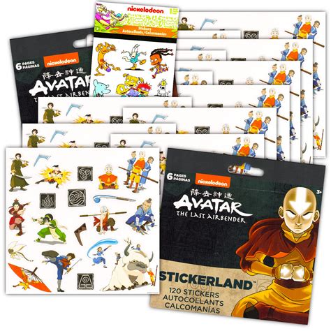 Buy Avatar The Last Airbender Stickers Set Bundle With 12 Sheets