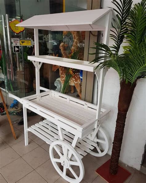 White Wooden Candy Cart Sewa Your Diy Project Rental