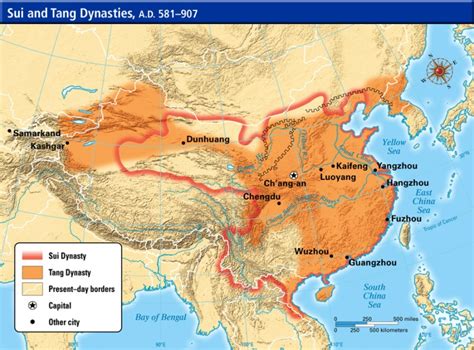 Tang Dynasty China Map