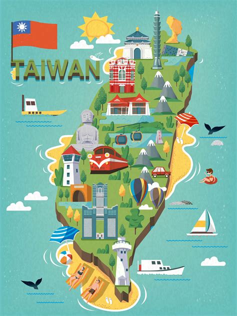 Taiwan Map Guide Of The World