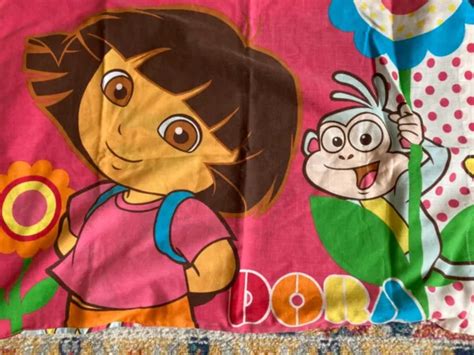 NICKELODEON NICK JR Dora The Explorer Boots Monkey Double Sided Pillow