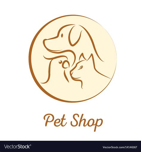 Pets Shop Logo Template Design Vector Lambang Konsep Desain Simbol