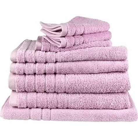 8pc Soft Egyptian Cotton Bath Towel Set In Pink Buy Towels 194159