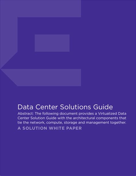 Data Center Solutions Guide