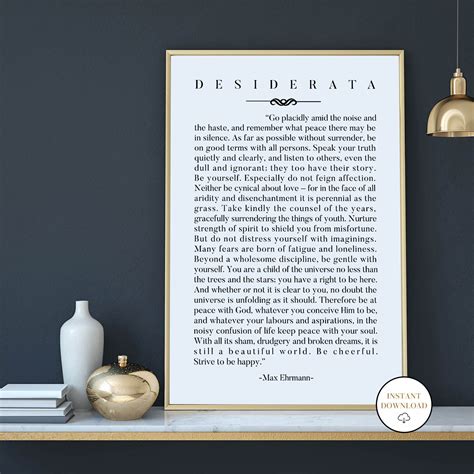 Excited To Share The Latest Addition To My Etsy Shop Desiderata Poem