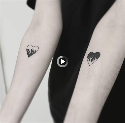 Flaming Hearts Hon Tattoo Diseños De Tatuaje Para Parejas Tatuajes
