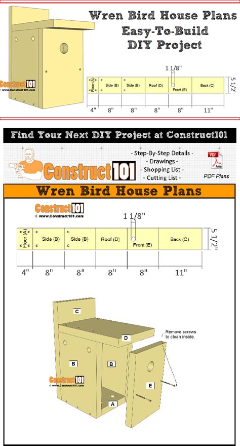 Do you think nasa knows. Wren Bird House Plans - Easy DIY Project - PDF Download ...