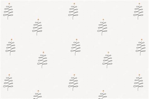 Free Vector Christmas Pattern Background Simple Winter Pine Trees