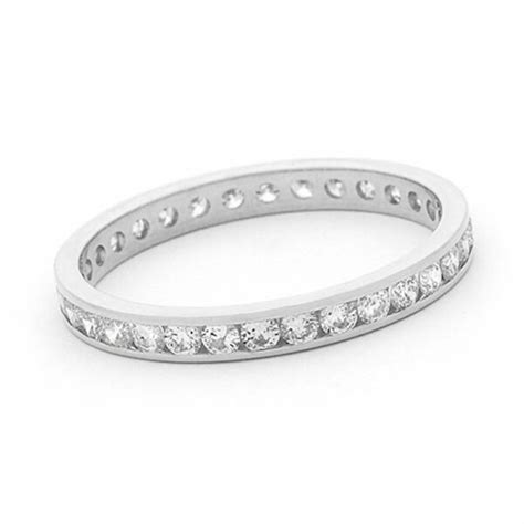 Ct White Gold Diamond Full Eternity Ring Size N