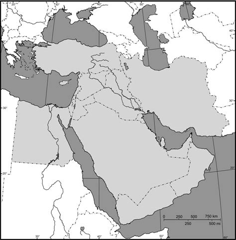 middle east political map ex