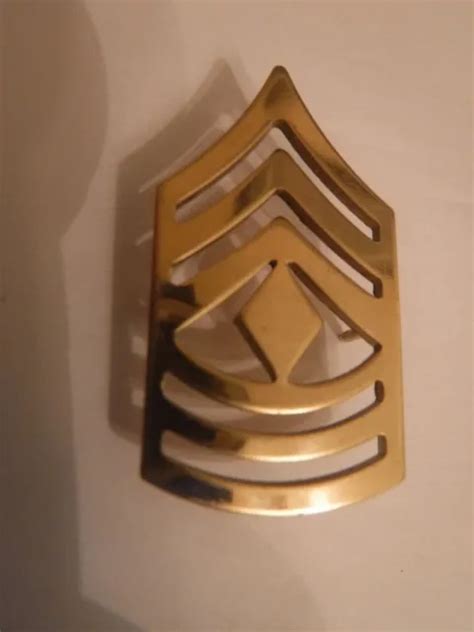 Us Army First Sergeant Rank E 8 Brass Pin On Military Insignia