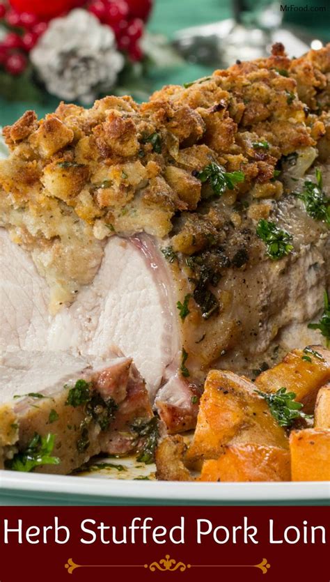 We like to think pork tenderloin could be as popular as chicken if everyone would just give it a chance. Herb Stuffed Pork Loin | Recipe | Pork loin side dishes, Pork recipes, Pork loin