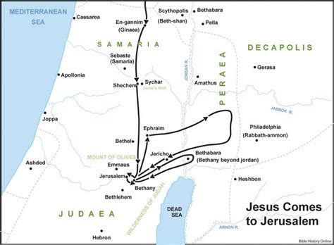Reise Jesu Map Karte Von Jesu Reise Israel