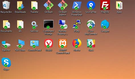 We cannot detect a running copy of gnome on this system, so some parts of the interface may be disabled. Windows 10 : All my desktop icons have green ticks against them - Solar Polar