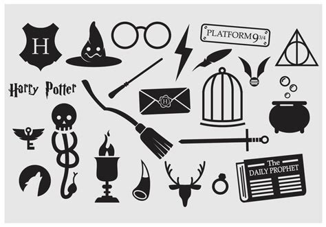 Harry Potter Vector Icons | Harry potter symbols, Harry potter drawings