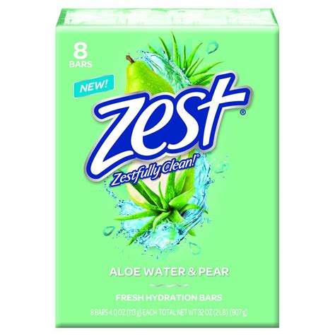 Zest Aloe Water And Pear 4 Oz 8 Count