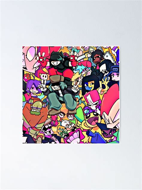 Fnf Characters Friday Night Funkin Poster For Sale By Dizzaa Redbubble