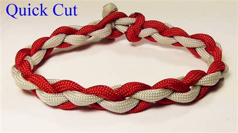 Strands should now be b, c, a, d. Four Strand Square Braid Bracelet Quick Cut - YouTube