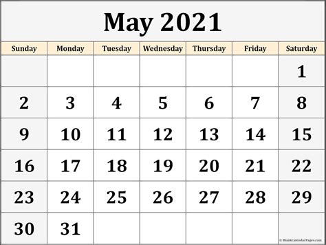 May 2021 Calendar Free Printable Monthly Calendars Avnitasoni
