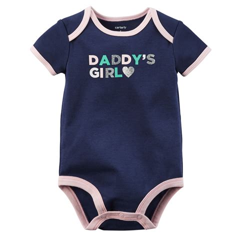 Carters Baby Girls Daddys Girl Bodysuit Navy