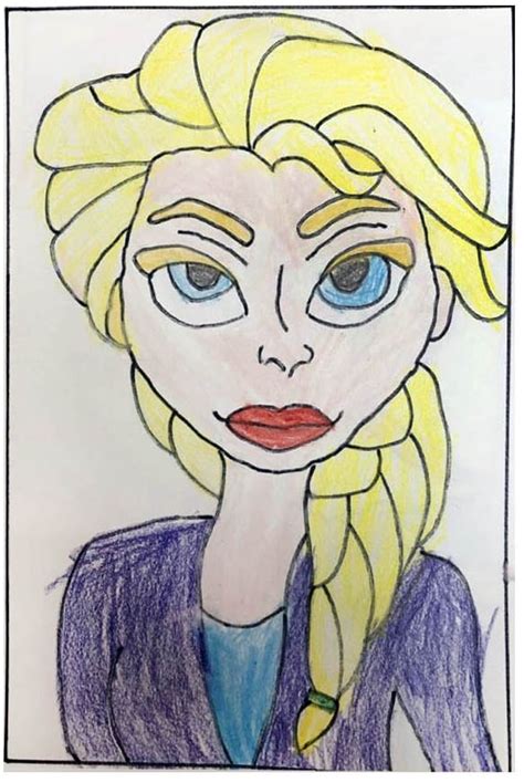 How To Draw Elsa Elsa Coloring Page