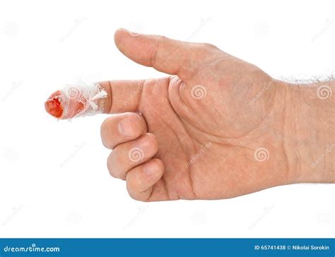 Hand With A Blood Lancet Stock Photography 55957568