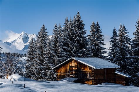 Fondos De Pantalla Suiza Invierno Montañas Surselva Nieve Picea Alpes