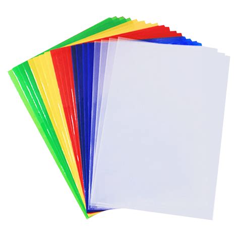 20pcs A4 Size L Type Clear Transparent Plastic File Document Folders