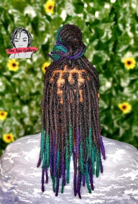 purple and green locs locs short locs hairstyles dreads styles