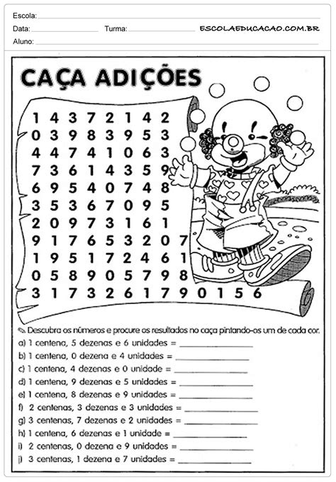 Atividade De Matemática Tudo Sala De Aula