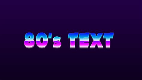 How To Make 80s Retro Text Photoshop Touch Tutorial Youtube