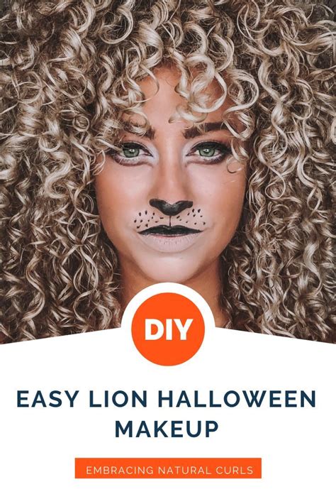 Easy Halloween Lion Makeup And Hair Tutorial Lion Makeup Makeup