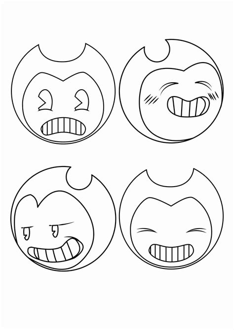 Fifty Shaded Of Bendy From Bendy And The Ink Machine Coloring Page