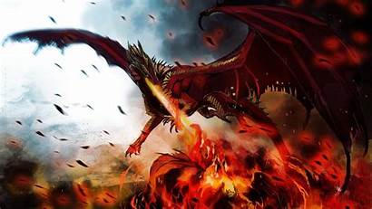 Wings Fire Dragon Wallpapers Monster Painting Wallpaperset