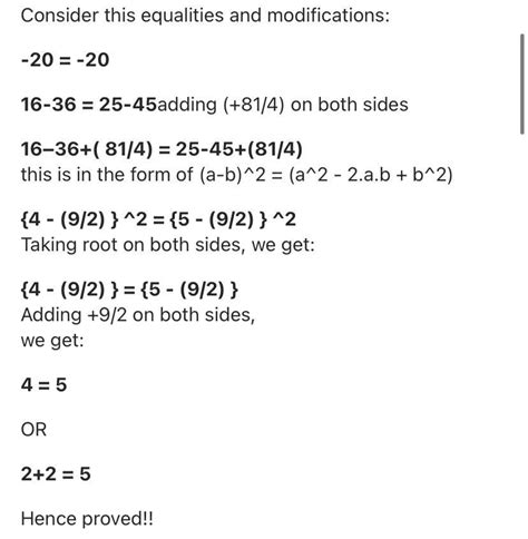 Do You Guys Have Any Favorite Fake Mathematical Proofs Ones That Show