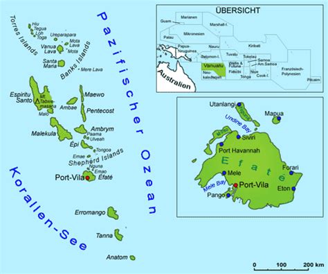 The provinces are malampa (capital. Vanuatu Karte | Karte