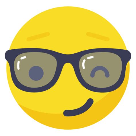 Glasses Smiley Fun Playful Smile Wink Boss Icon