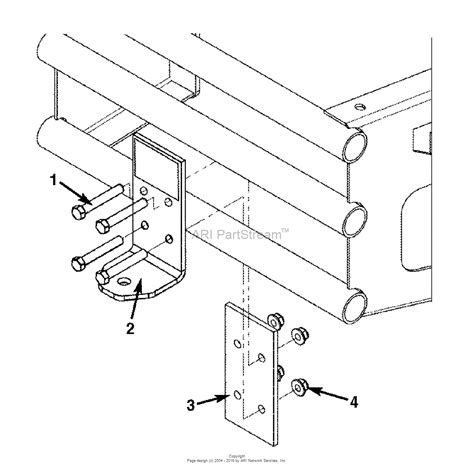 The inside of a class 1 or class 2 hitch measures 1.25 inches by 1.25 inches. Snapper 5600056 - Trailer Hitch Kit (ZT Series 1) Parts Diagram for Trailer Hitch Kit (ZT Series 1)