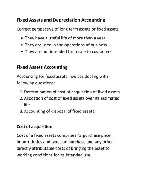 Fixed Assets And Depreciation Accounting Depreciation Debits And