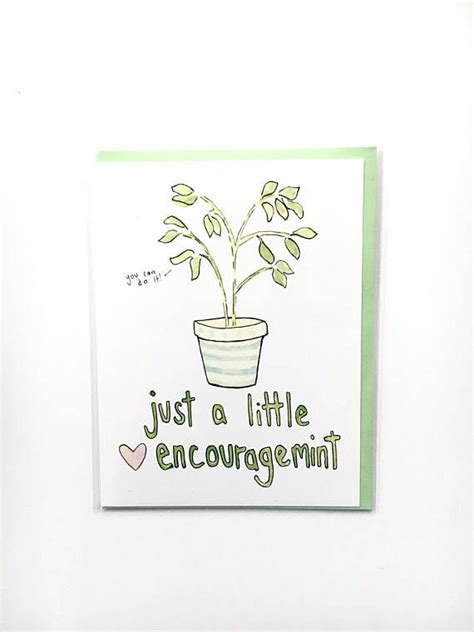 Encourage Mint Funny Encouragement Card Paper Paper And Party Supplies