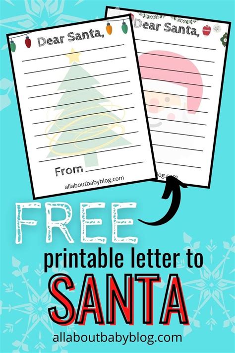 Letter To Santa Free Printable Santa Letters Santa Letter Santa