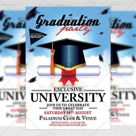 Graduation Flyer Seasonal A5 Template Exclsiveflyer Free And